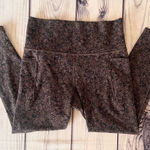 Athleta Brown & Black Patterned Salutation Stash Pocket 7/8 Leggings Photo 0