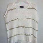 Wooden Ships  Cream and Tan Striped Sweater Photo 0