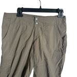 The North Face Womens Cropped Hiking Pants Size 6 Green Nylon Outdoor Cargo Photo 1