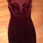 Akira High Neck Velvet Dress Photo 2