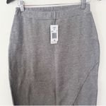 l*space L* Heather Gray Kitty Sweatshirt Skirt Size Medium Pull on Wrap Front NEW Photo 1