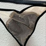 Victoria's Secret Victoria’s Secret Sequin Mesh Bralette Neutral Black Tan Nylon Small Photo 3