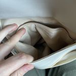 Nine West Vintage Leather Crossbody Bag Purse Ivory Cream Smooth Pebbled Flat Photo 5