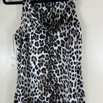 White House | Black Market WHBM Silk Leopard Print Cowlneck Blouse XS Photo 0