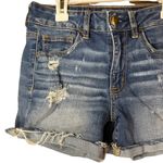 American Eagle ‎ High Rise Shortie Jean Shorts Photo 2