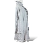 Ethereal Fairy Edwardian Linen Ruffle Tunic Dress Muted Periwinkle Size Medium Silver Photo 4