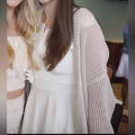 Gap Beige Open Knit Cardigan | Lightweight Long Pocket Sweater Photo 1