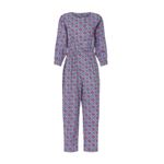 Rachel Comey  Holt Geometric Print Purple Blue Puff Sleeve Ankle Jumpsuit Size 4 Photo 4