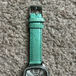 Embassy women’s vintage genuine leather teal/silver crystal watch one‎ size Green Photo 3