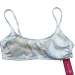 Xhilaration Bikini Top Removable Cups Adjustable Straps White/Pastel Tie Dye M Photo 0