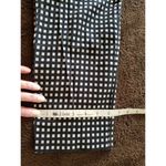 Elle Mid Rise Black w White Square Pattern Cropped Capri Pant Pockets Women's 2 Photo 9