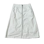 Madewell Rigid Denim Zip Midi Skirt Coastal Cowgirl Festival White Size 28 Photo 1