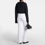 frame denim White Long Le High Flare Wide Leg High Rise Blanc Jeans Sz 27 Photo 12