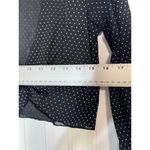 Trixxi Y2K Black Sheer Tie Front Top L Bell Sleeve Mesh Dot Made USA Whimsigoth Photo 4