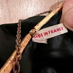 French Black Silk Embroidered with Pearl Buckle Evening Handbag Purse Vintage Photo 5