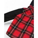 No Boundaries Plaid Flannel Shirt Jacket XS Sherpa Hood Red Cabin Core‎ Cozy Grunge Y2K Skater Photo 7