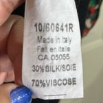 Made in Italy Silk Blend Sheer Sequin Hem Blouse Top Multicolor M Red Size M Photo 4