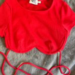 Princess Polly Cropped Wired Tee With Open Tie Back. Photo 7