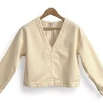 Madewell Waffle-Knit Relaxed V-Neck Top Size X-Small Cute Classic Shirt Photo 3