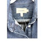 Frame | XS | Women's Gillian Dress Denim Jean Dark Mini Puff Shoulder Shirt Photo 7