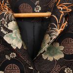 Vtg Connie Roberson Brocade Floral Blazer Jacket Womens Silk Blend Button Size S Black Photo 8