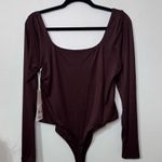 Lululemon  Wundermost Nulu Bodysuit Square-Neck Long Sleeve French Press XL NWT Photo 6