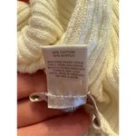 Loft Cream Open Front Sleeveless Cardigan Knit Vest with Tassels Fringe Sz M Photo 8