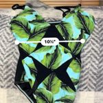 Sun & Sea Tropical Leaf Print Cut Out One Piece Swimsuit Size 10 Blue Photo 6