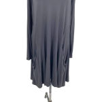 Betabrand Sweatshirt Long Sleeve Dress in Black Jersey Size Large Photo 4