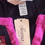 Soma Womens Tunic Top Black Sleeveless Notch Neck Stretch Crochet Blouse M Size M Photo 7