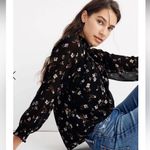 Madewell Smocked Mockneck Top in Backyard Blooms Photo 1