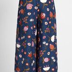 Modcloth x Princess Highway | Floral Wide Leg Cropped Linen Blend Pants in Navy Photo 1