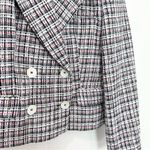 ZARA  Textured Double Tweed Breasted Blazer Classic Preppy Large Photo 3