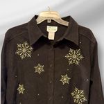 Quacker Factory The  2 Piece‎ Black Snowflake Pantsuit Photo 3