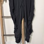 Athleta  Black Ruched Jogger Pants Women Size 12 Athletic Comfort Casual Wear Photo 3
