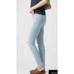 Frame  Le High Skinny jeans Size 26 in a light blue wash with distressed knees. Photo 2