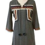 Esley  Embroidered Knit Sweater Dress M Photo 5