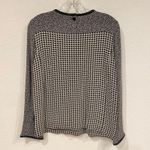 Max Mara Weekend  Houndstooth Faux Leather Top Size 4 EUC Photo 4