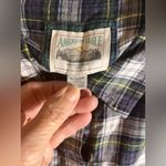 American Eagle Outfitters Plaid Button Down Shirt Blue Green loose fit boxy XL Photo 2