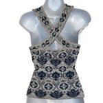Pilcro ANTHROPOLOGIE‎  Knit Patterned Sleeveless Cross Back Tank EUC Size XS Photo 4