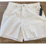 BLANK NYC  Warren Mid Thigh White High Rise Denim Shorts, Size 24, New with Tag Photo 3