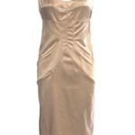 Just Cavalli CHAMPAGNE SATIN SHEATH COCKTAIL PARTY DRESS M/8 NWT Photo 0