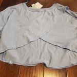 JoyLab  Boxy Fit Light Blue Long Sleeve Tee Witg Thumbholes New Size Medium Tags Photo 1