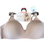 Warner's BLISSFUL BENEFITS underarm smoothing Comfort T shirt Bra NEW Size 34C Tan Photo 10