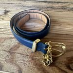 Vintage Honors Blue Belt with Gold Toned Chains Photo 0