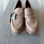 A New Day  Tan Taupe Faux Suede Lug Sole Penny Loafer Memory Foam Sz 11 Photo 5