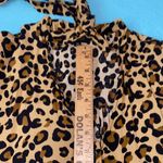AMARYLLIS leopard print button up high low bow tie neck long sleeve NEW size 3X Tan Photo 11