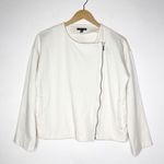 Eileen Fisher Ponte Round Neck Jacket with Front on-the-side Zipper Size XS Photo 0