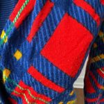 Vintage 70s Cropped Button Front Plaid Vneck Top XS Red Photo 3