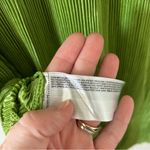 Mango MNG  Green Pleated Long Dress Green 10 NWT Photo 8